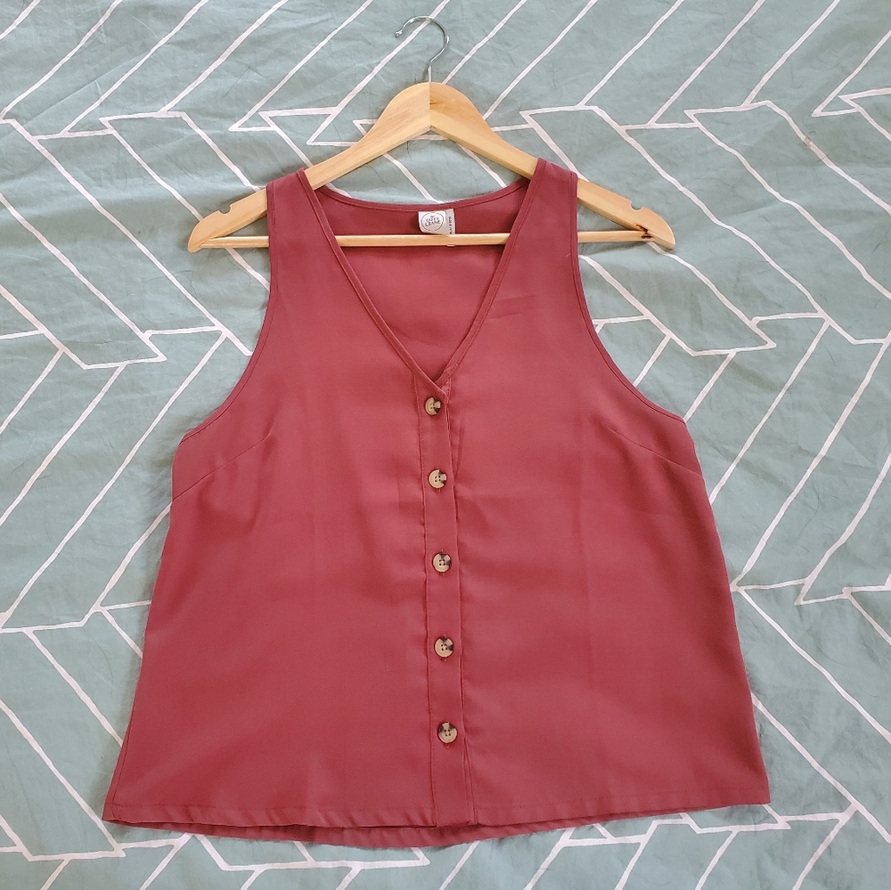 Paper Crane Blush Button Down Blouse